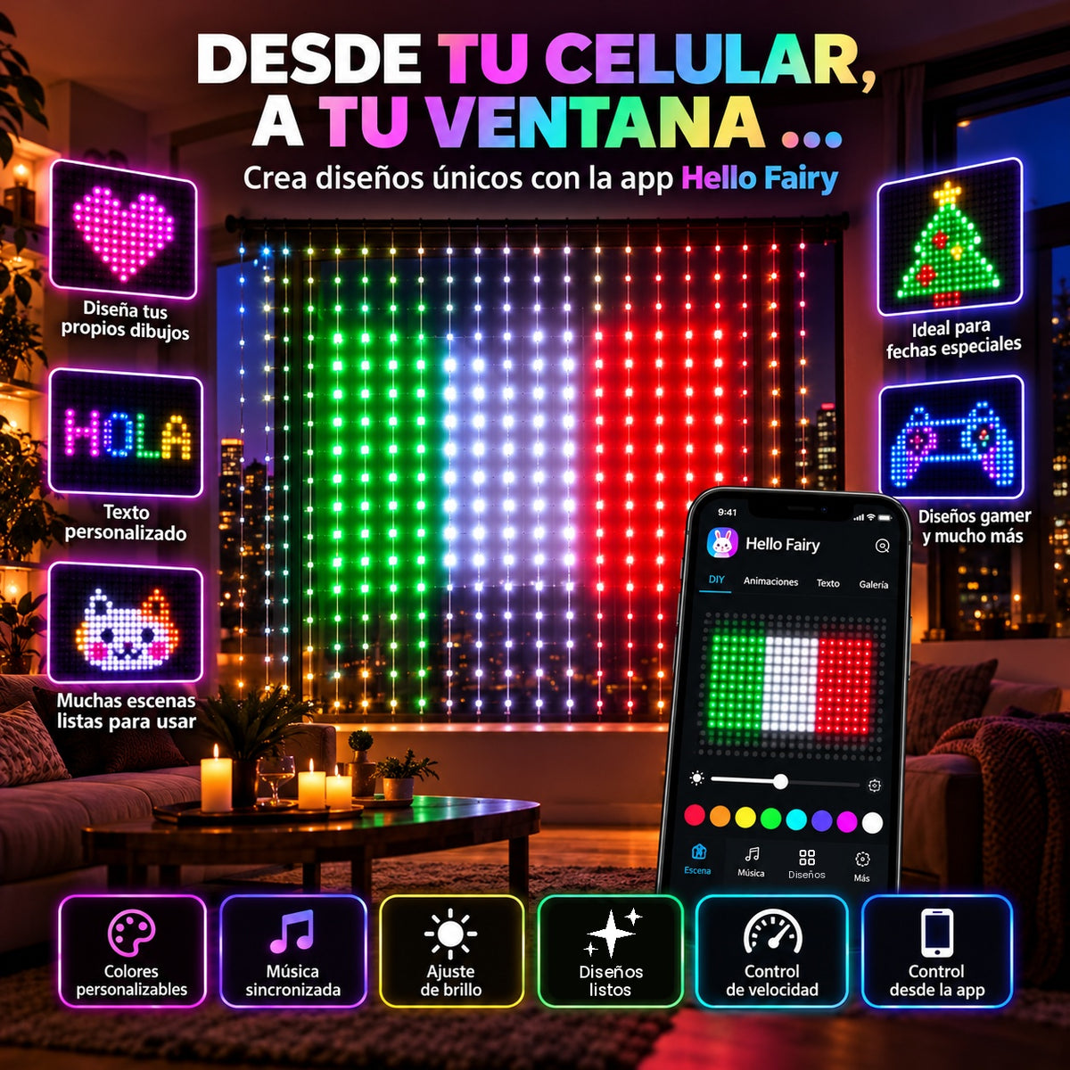 Cortina LED Inteligente | BoxLED™ by Zorro Box